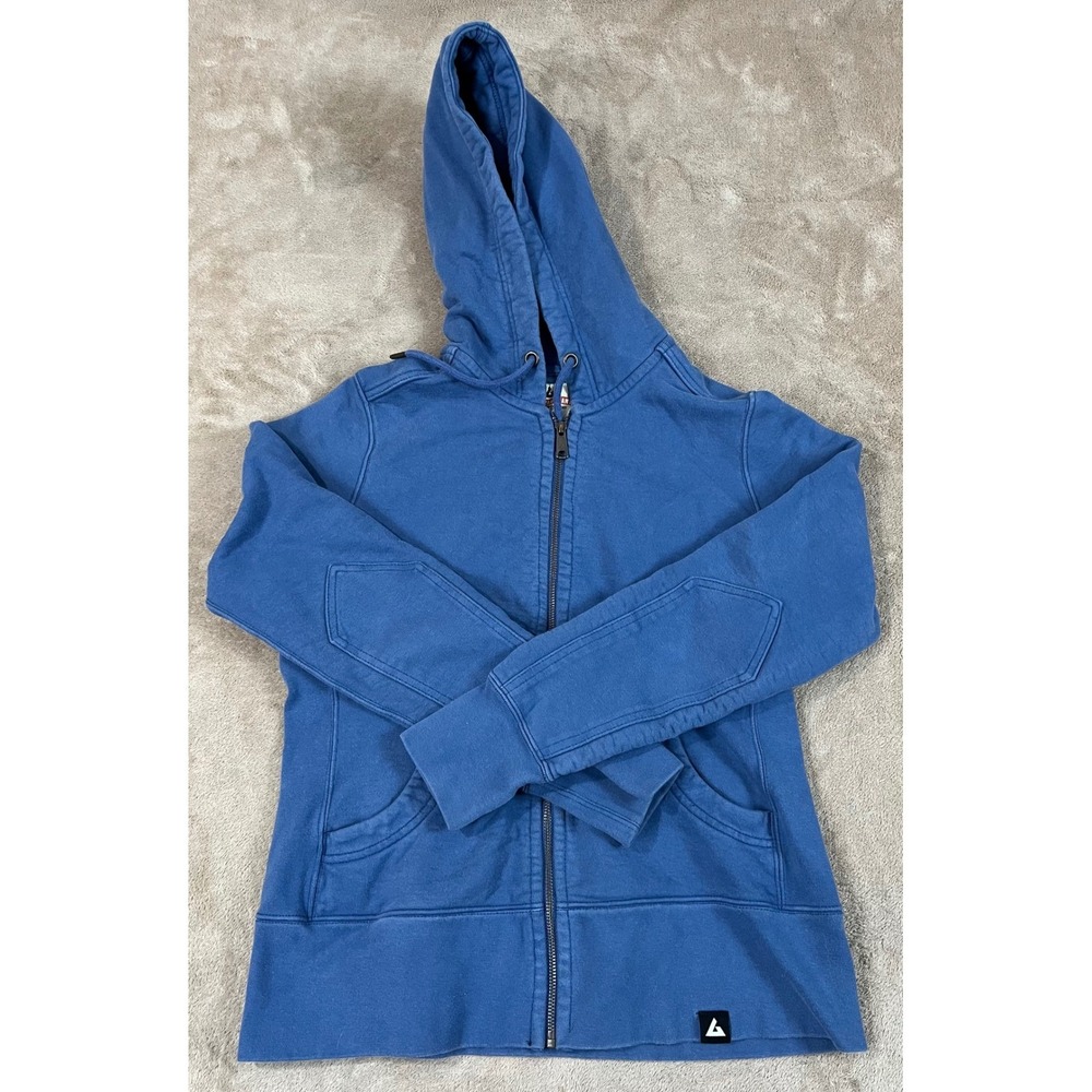 American Giant Jacket Women Size Medium Blue Heavy Weight Full Zip Hoodie USA